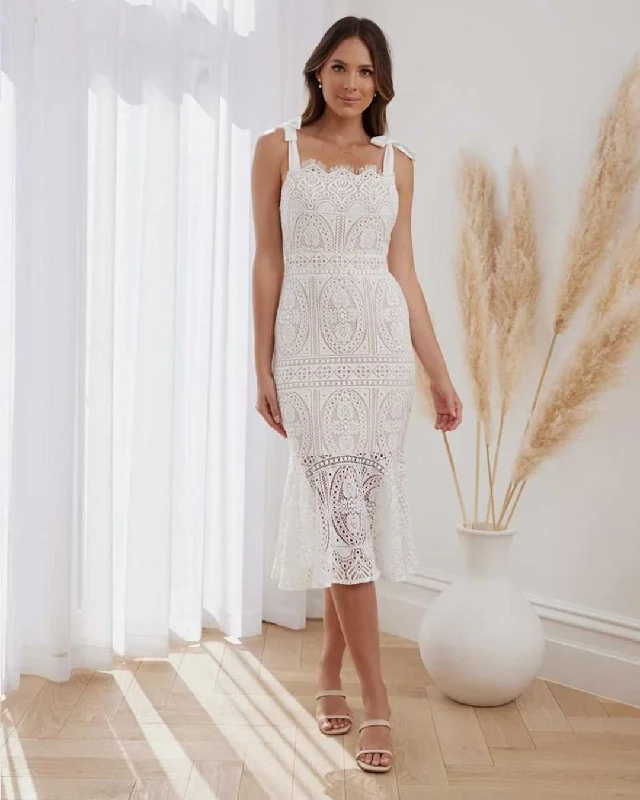 Reneylla Lace Dress - White