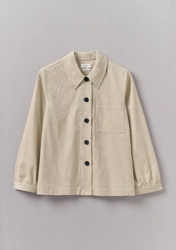 Baya Patch Pocket Organic Cord Shirt | Moonstone