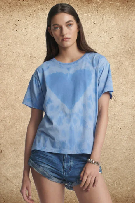 ONE TEASPOON Womens Love Sweat Split Hem Tee - Blue