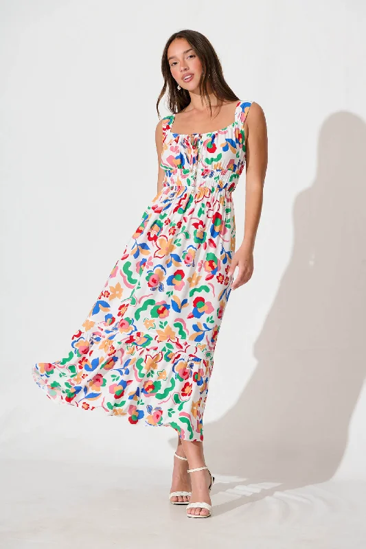 Beautiful Midi Dress in Multi Floral