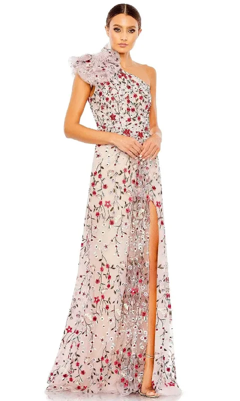 Mac Duggal 20331 - Floral Asymmetric Evening Gown