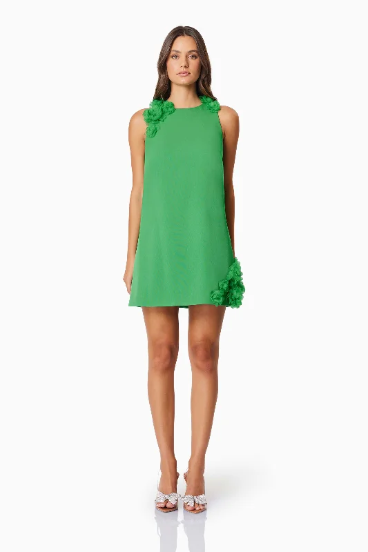 Valeria Day Mini Dress In Green