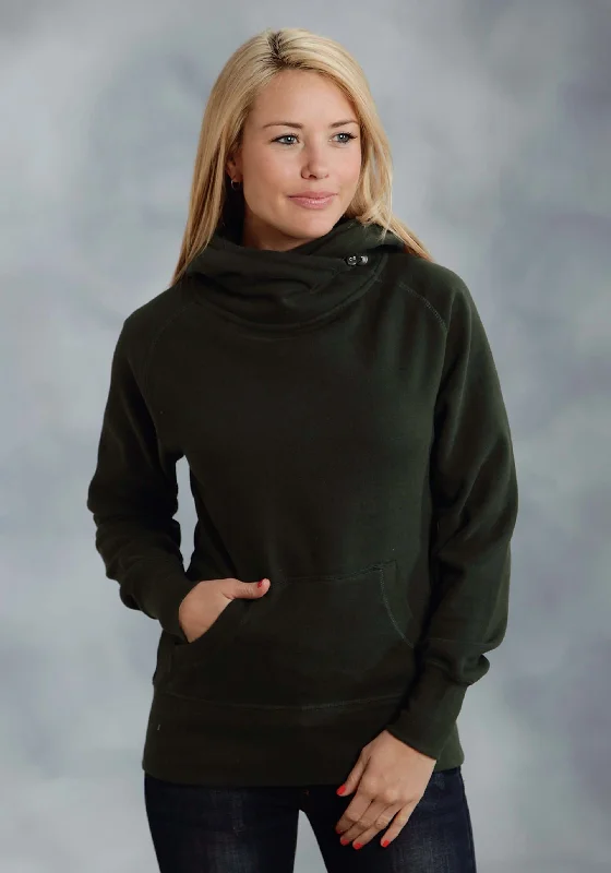 Women's Solid Black Hoodie