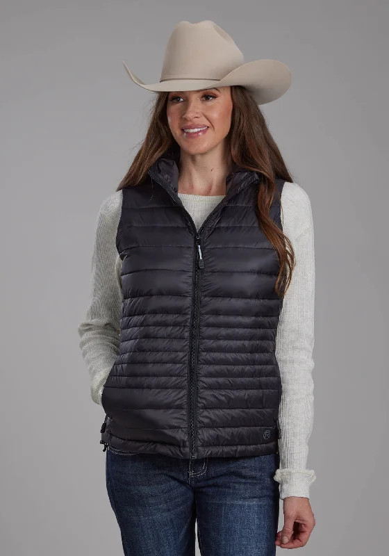 Women's Roper Black Parachute Western Vest