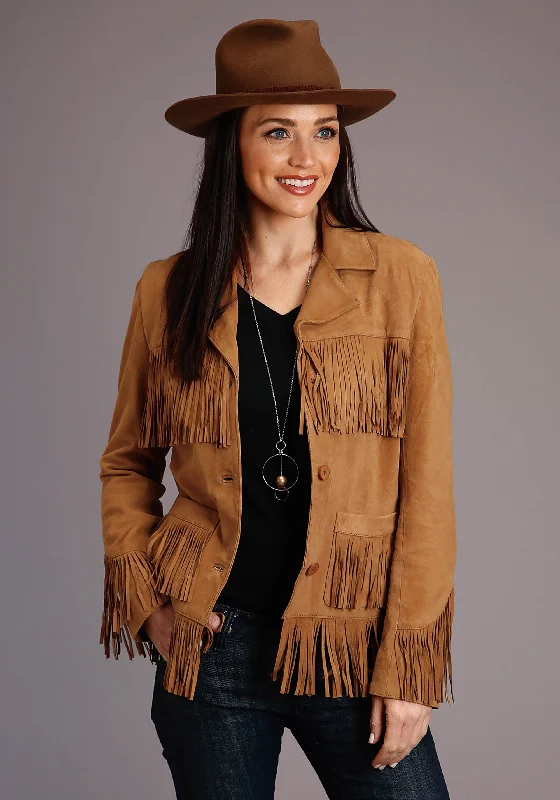 Women's Stetson Tan Suede Button Up Western Jacket