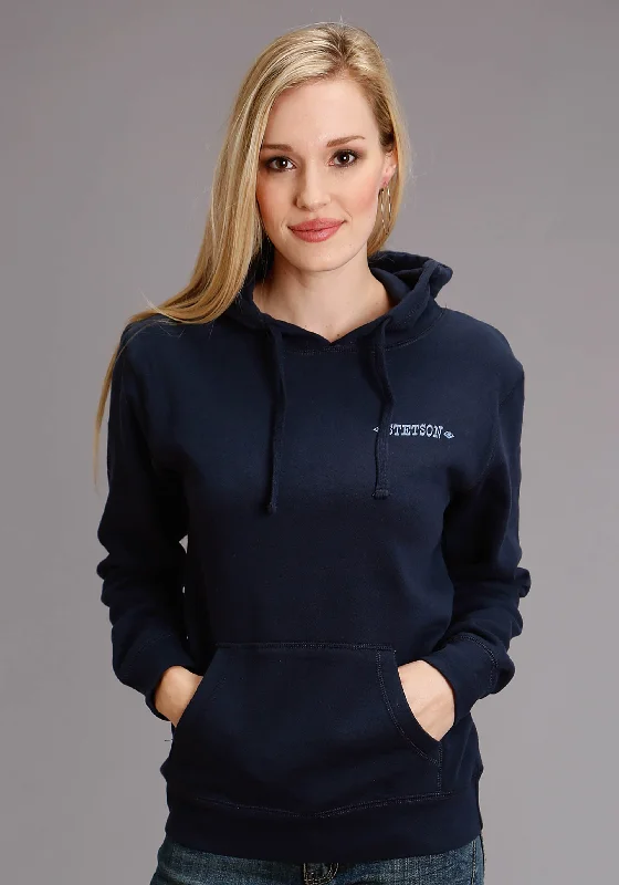 Women's Stetson Navy Hooded Sweatshirt