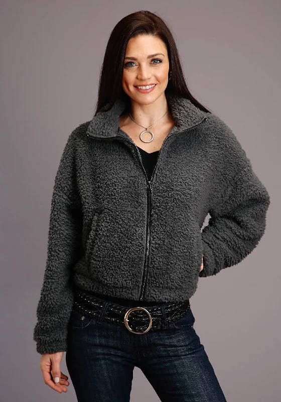 Women's Stetson Charcoal Fuzzy Fleece Western Jacket