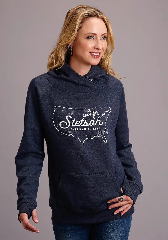 Women's Stetson Navy Hoodie