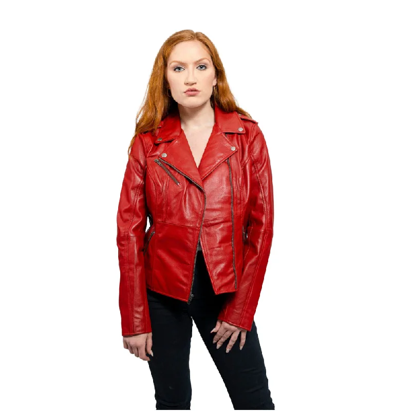 Abigail Women's Vintage Moto Leather Jacket