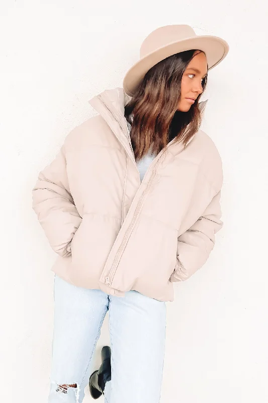 Carly Puffer Jacket Beige