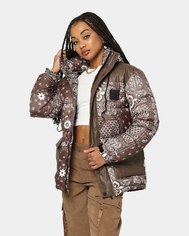 Carre Bandana Ultra Roadman Puffer Jacket Dark Brown