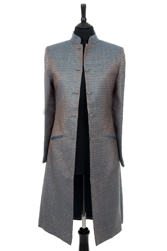 Nehru Coat in Antique Blue