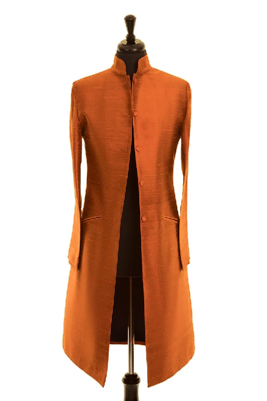 Nehru Coat in Burnt Orange Sale