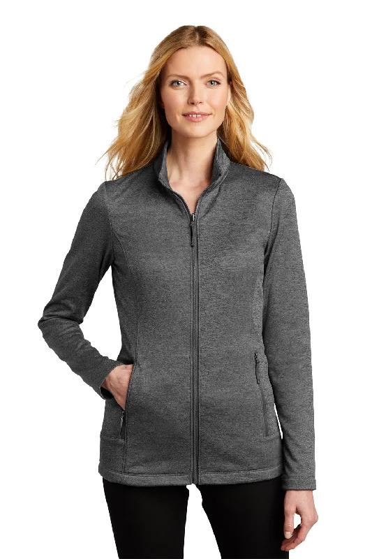 Port Authority Womens Collective Striated Fleece Full Zip Jacket - Heather Sterling Grey