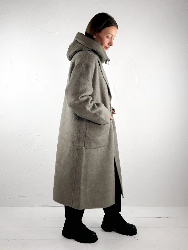 Rino + Pelle Two-in-One Coat Reni - Dark Artichoke