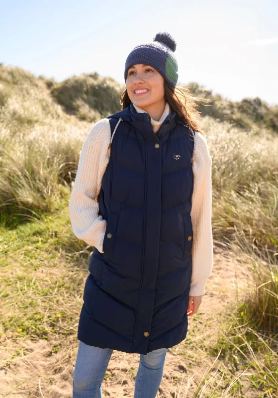 Savannah Long Gilet - Navy