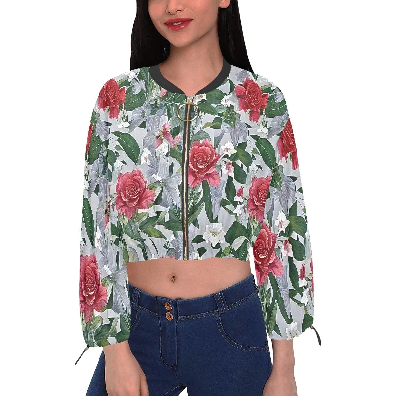 Women's Chiffon Cropped Jacket (Model H30)