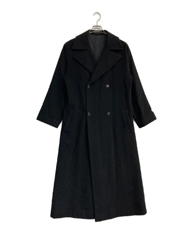 [Pre-owned] yohji yamamoto+noir Angora blend double long coat NV-C07-108 black NV-C07-108