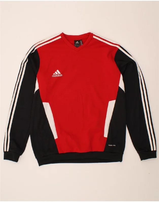 ADIDAS Mens Climawarm Graphic Sweatshirt Jumper UK 44/46 Large Red