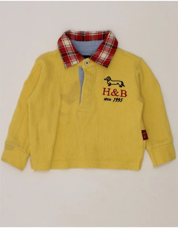 HARMONT & BLAINE Baby Boys Polo Neck Sweatshirt Jumper 6-9 Months Yellow