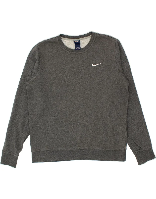 NIKE Mens Sweatshirt Jumper Large Grey Cotton