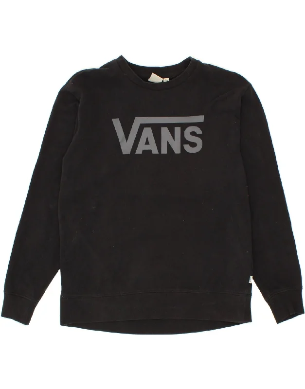 VANS Mens Graphic Sweatshirt Jumper Small Black Cotton