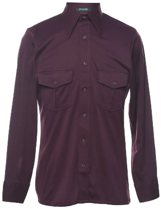 1970s Van Heusen Plum Shirt - S