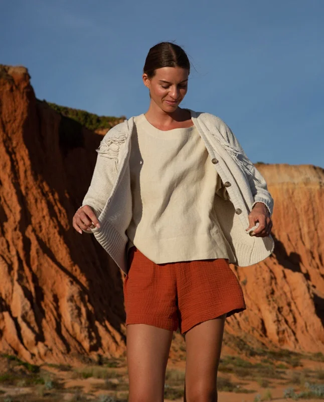 Gilma Organic Cotton Shorts - Paprika