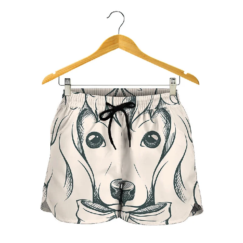 Princess Poodle Print Women's Shorts