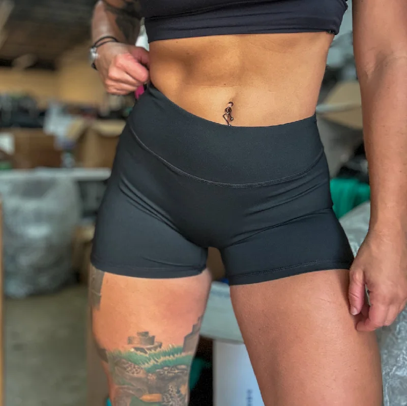 Salty Savage Ladies Mid Rise Training Shorts | Wet Suit Performance