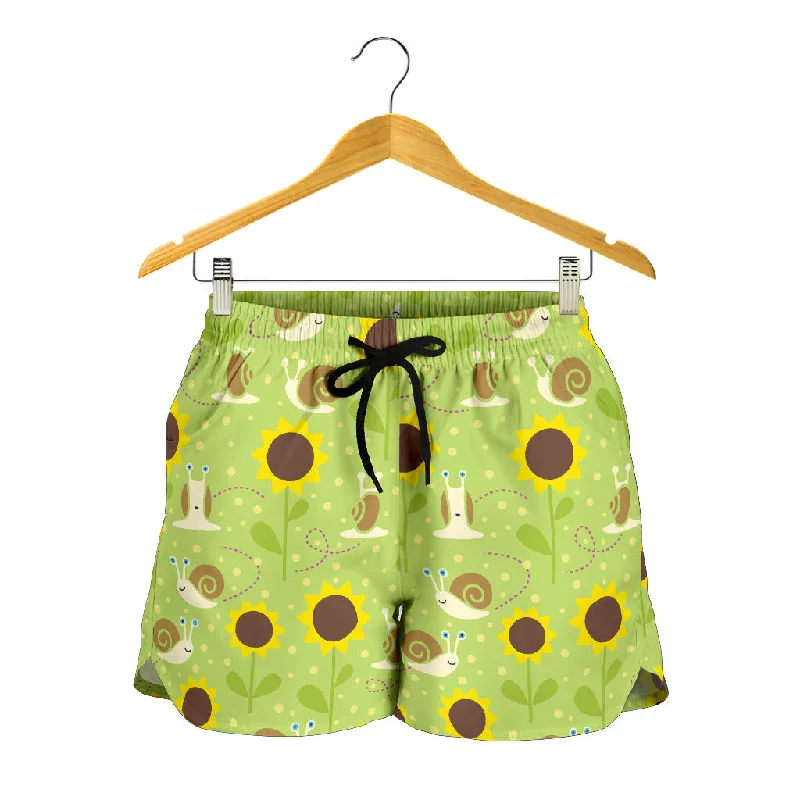 Snail Pattern Print Design 01 Women Shorts