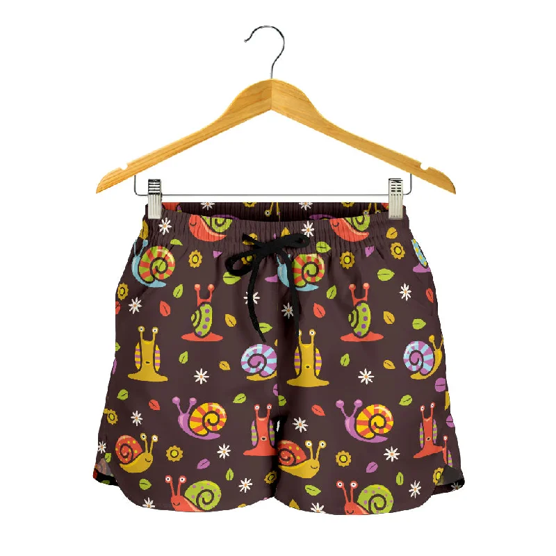 Snail Pattern Print Design 02 Women Shorts