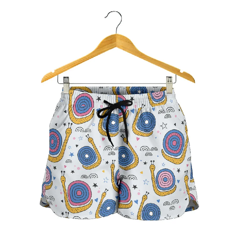 Snail Pattern Print Design 05 Women Shorts