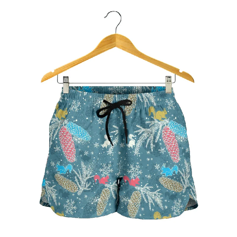 Squirrel Pattern Print Design 01 Women Shorts