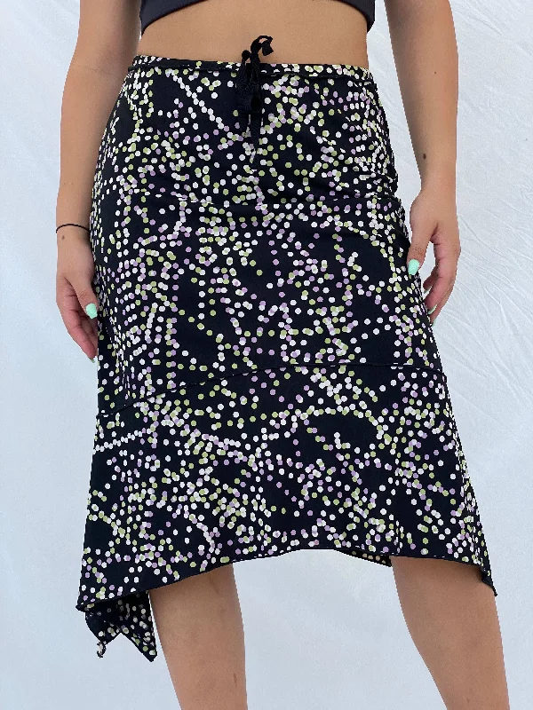 Dreamy Vintage 90s StudioM Polka Dot Midi Skirt - S