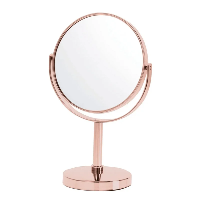 14.5cm Rose Gold Midi Mirror 5x Mag