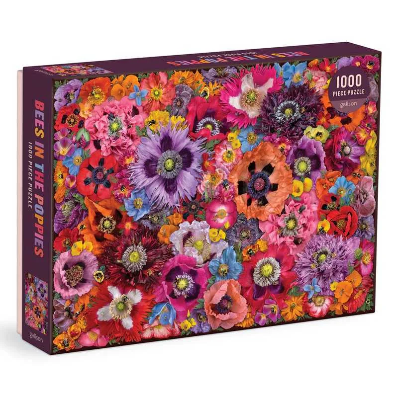 Bees in the Poppies 1000 Piece Jigsaw Puzzle