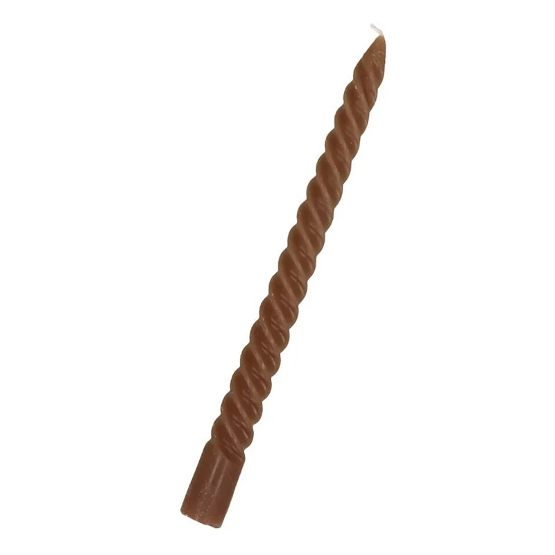 Brown Twist Taper Candle