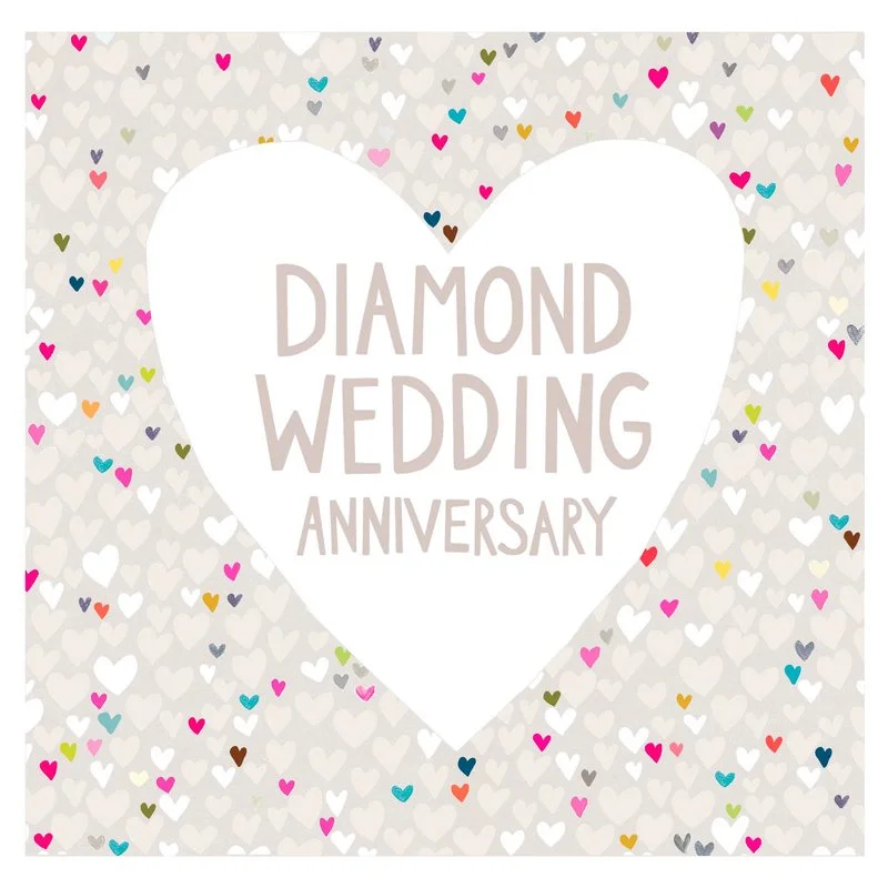 Diamond Wedding Anniversary Hearts