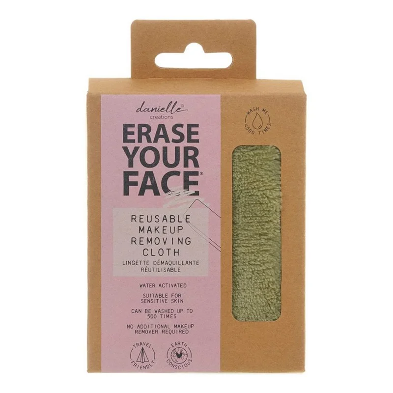 Erase Your Face Reusable Makeup Removal Cloth Green