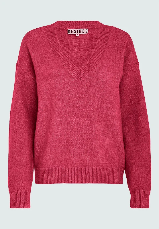 Gea V-Neck Pullover - Virtual Pink