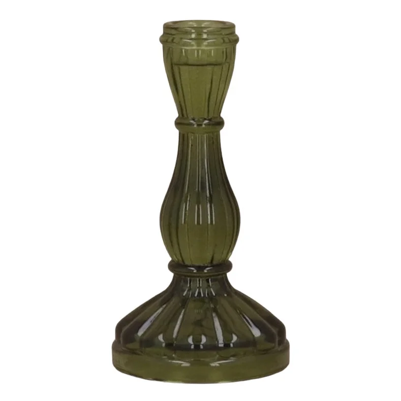 Green Hourglass-shaped Candlestick Large