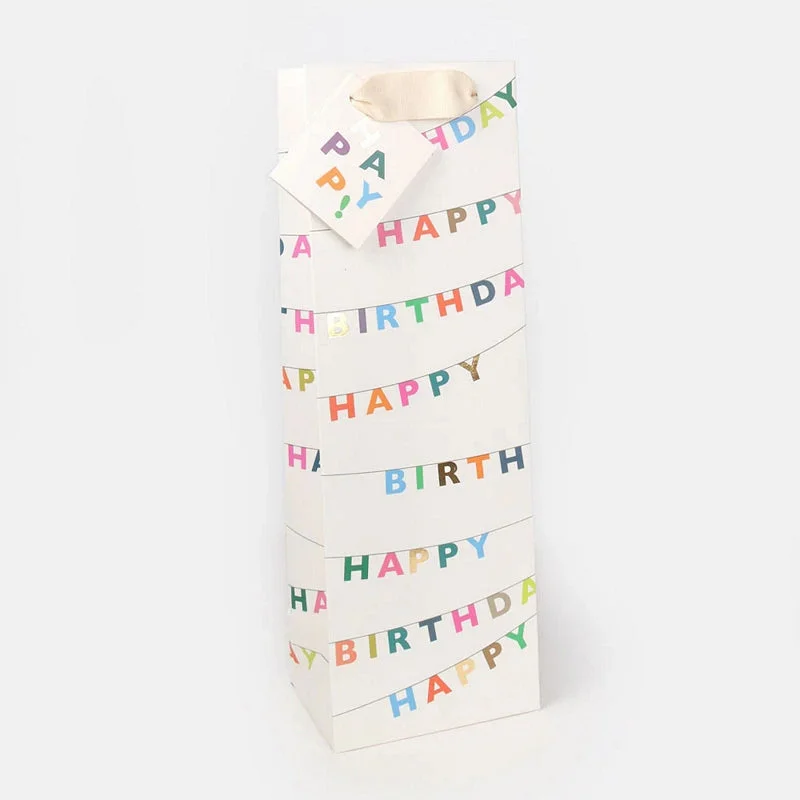 Happy Birthday Bunting Bottle Bag