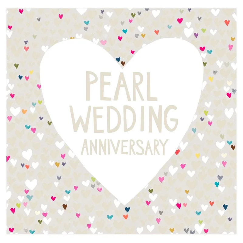 Pearl Wedding Anniversary Hearts