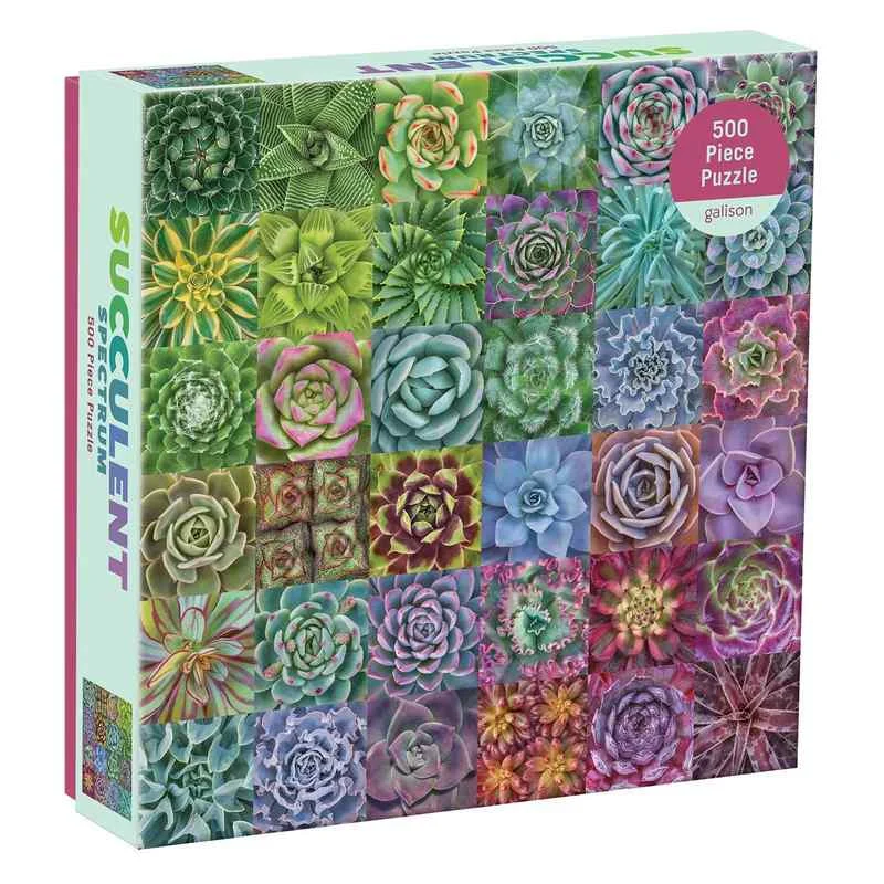 Succulent Spectrum 500 Piece Jigsaw Puzzle