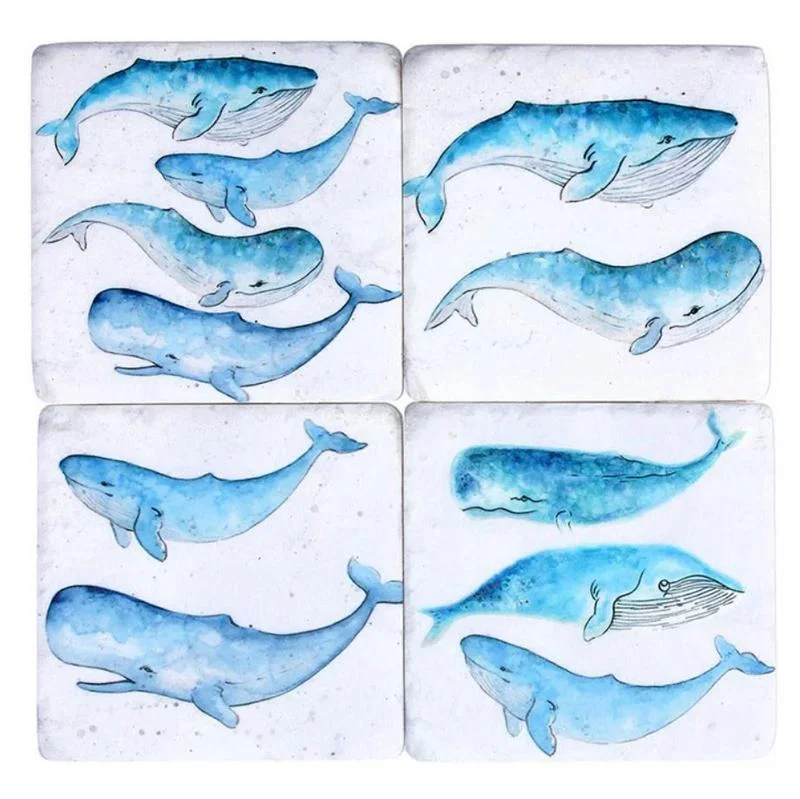 Whales Resin Coaster